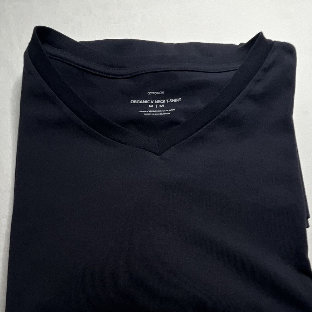 Cotton On Men's Short Sleeve V neck Black M